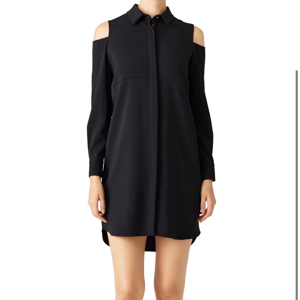 Amanda Uprichard Cold Shoulder Shirt Dress